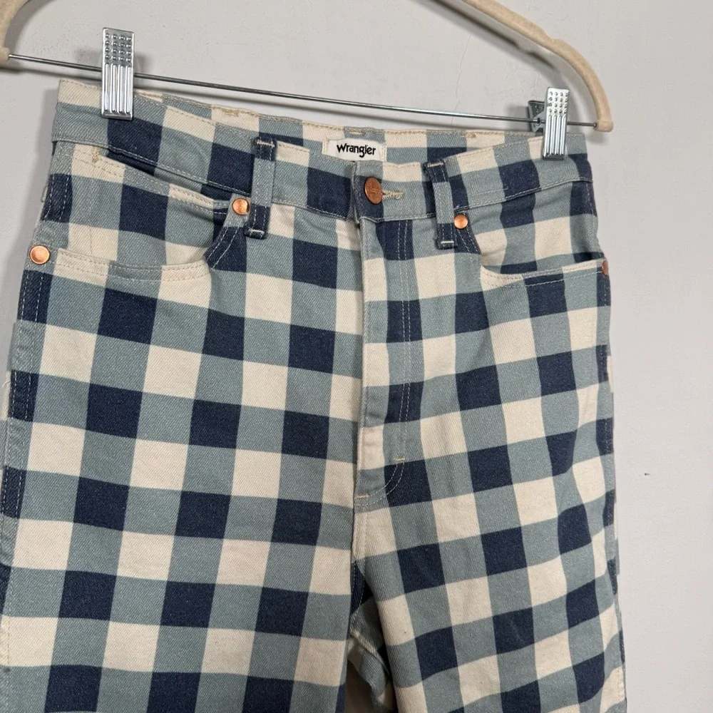 Wrangler Wrock 672 Gingham Cropped Jeans, Size 29, Great Condition! - Picture 4 of 15